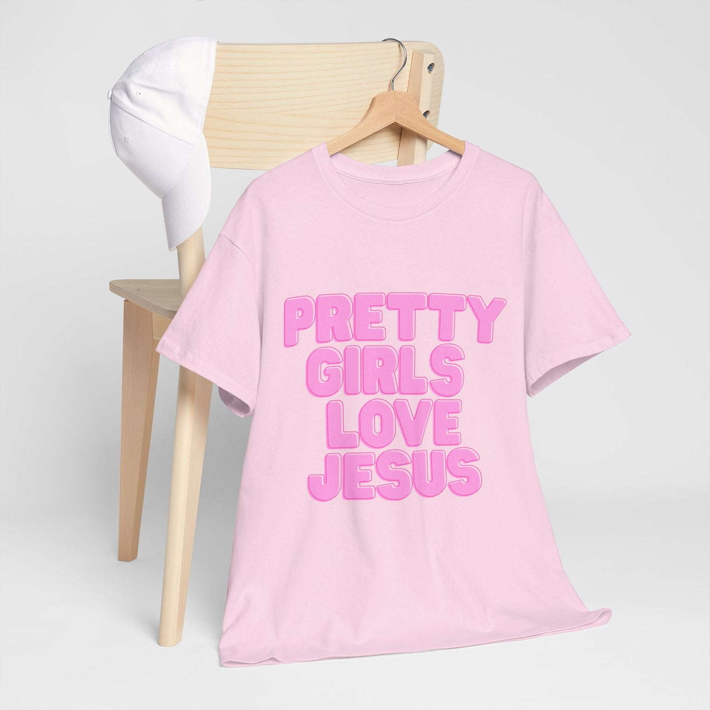 Pretty Girls Love Jesus Unisex Heavy Cotton Tee, Faith-based Apparel, Christian Gift,
