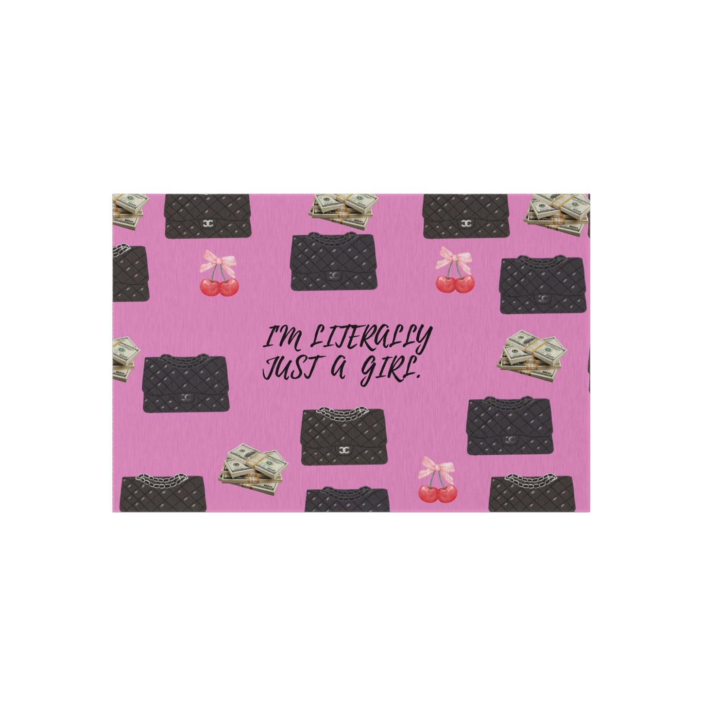 Chic Outdoor Rug - Fun, Perfect for Girls’ Day, Home Decor