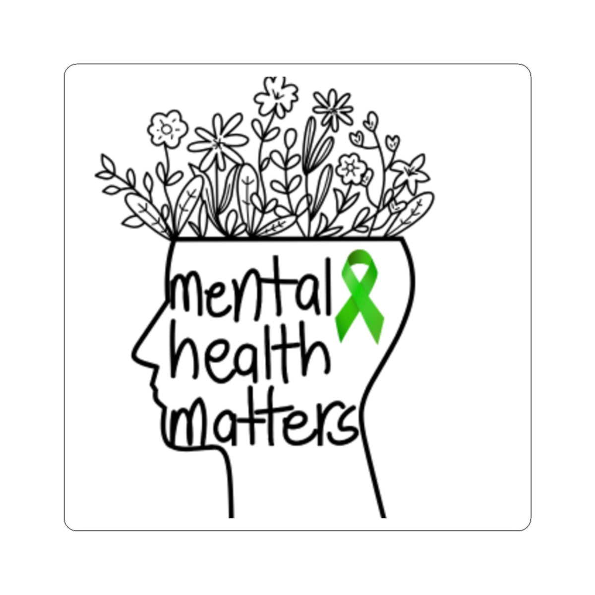 Mental Health Matters Kiss-Cut Stickers | Motivational Decals