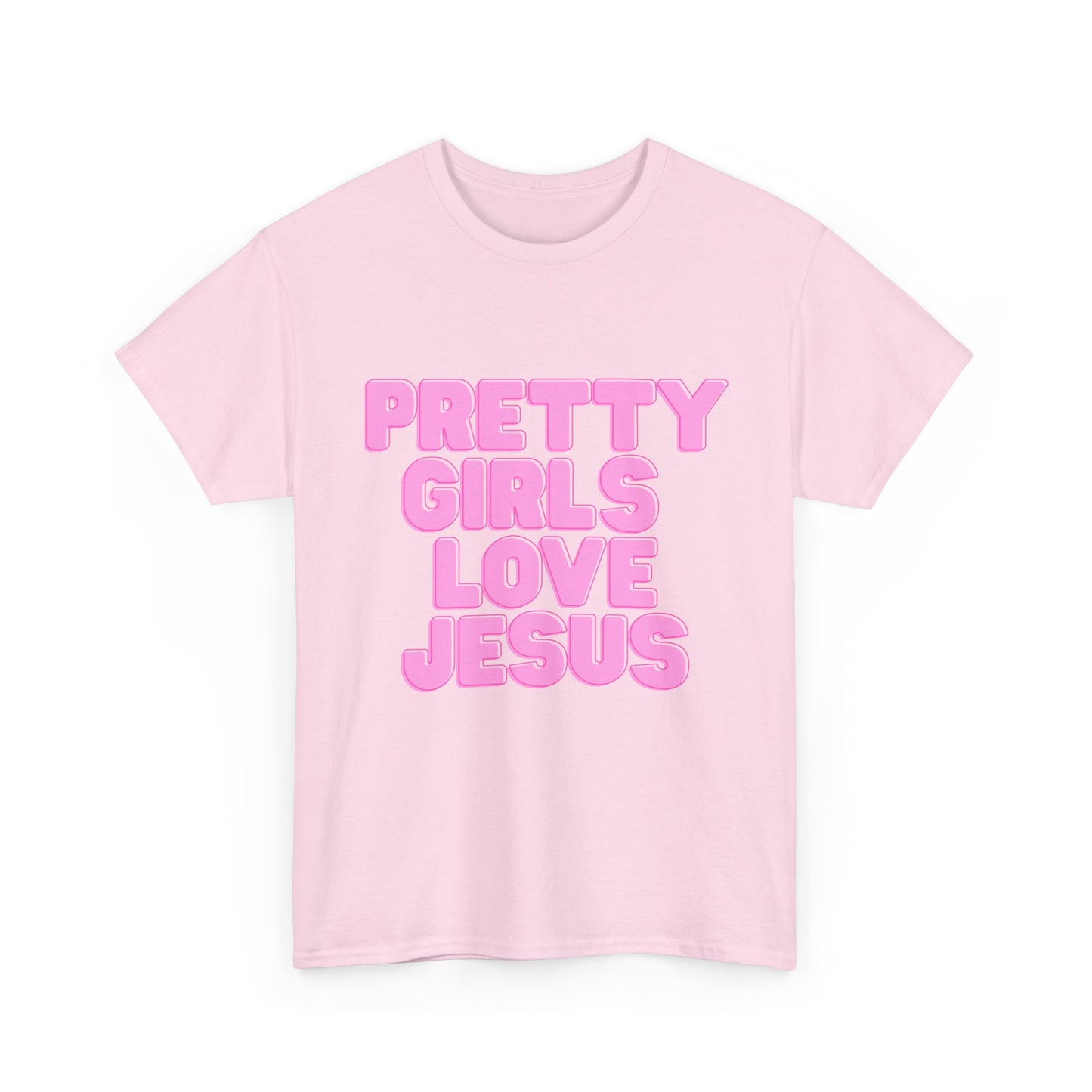Pretty Girls Love Jesus Unisex Heavy Cotton Tee, Faith-based Apparel, Christian Gift,