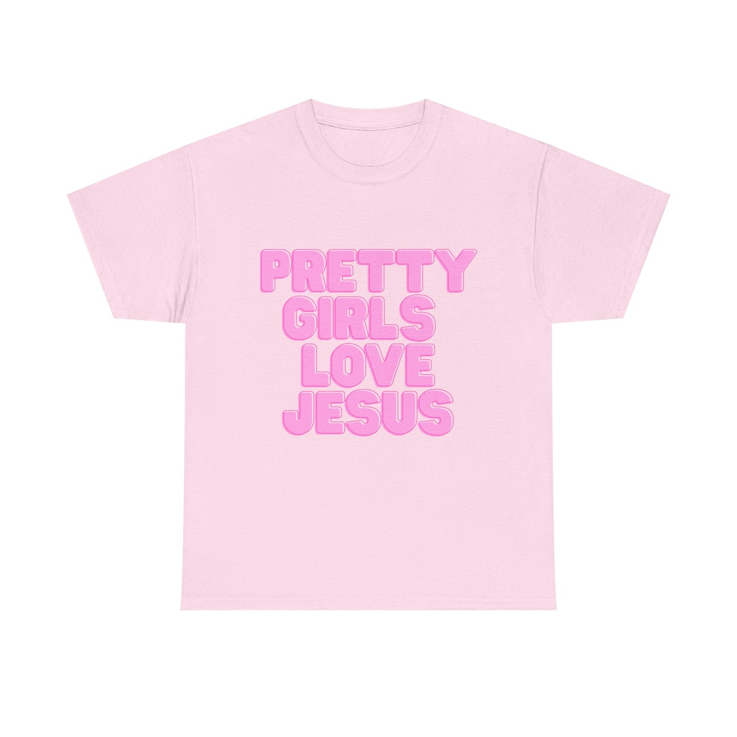 Pretty Girls Love Jesus Unisex Heavy Cotton Tee, Faith-based Apparel, Christian Gift,