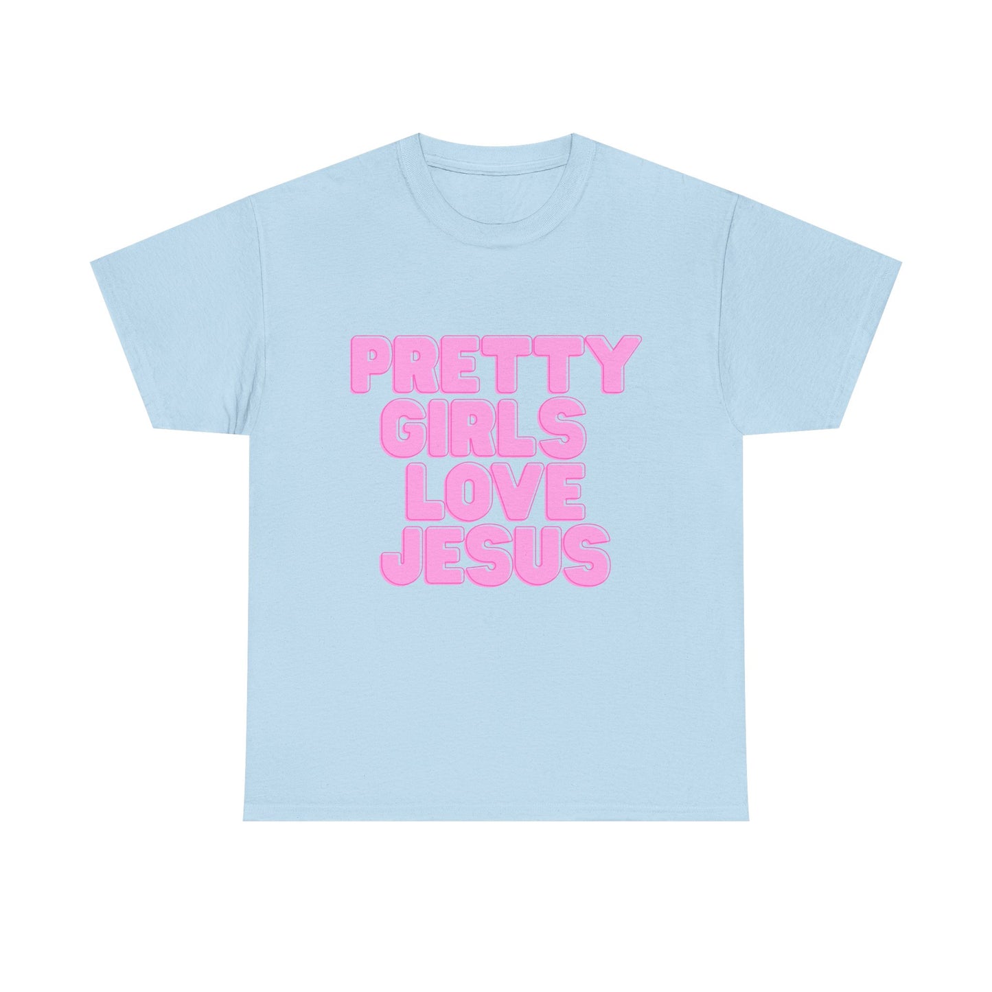 Pretty Girls Love Jesus Unisex Heavy Cotton Tee, Faith-based Apparel, Christian Gift,