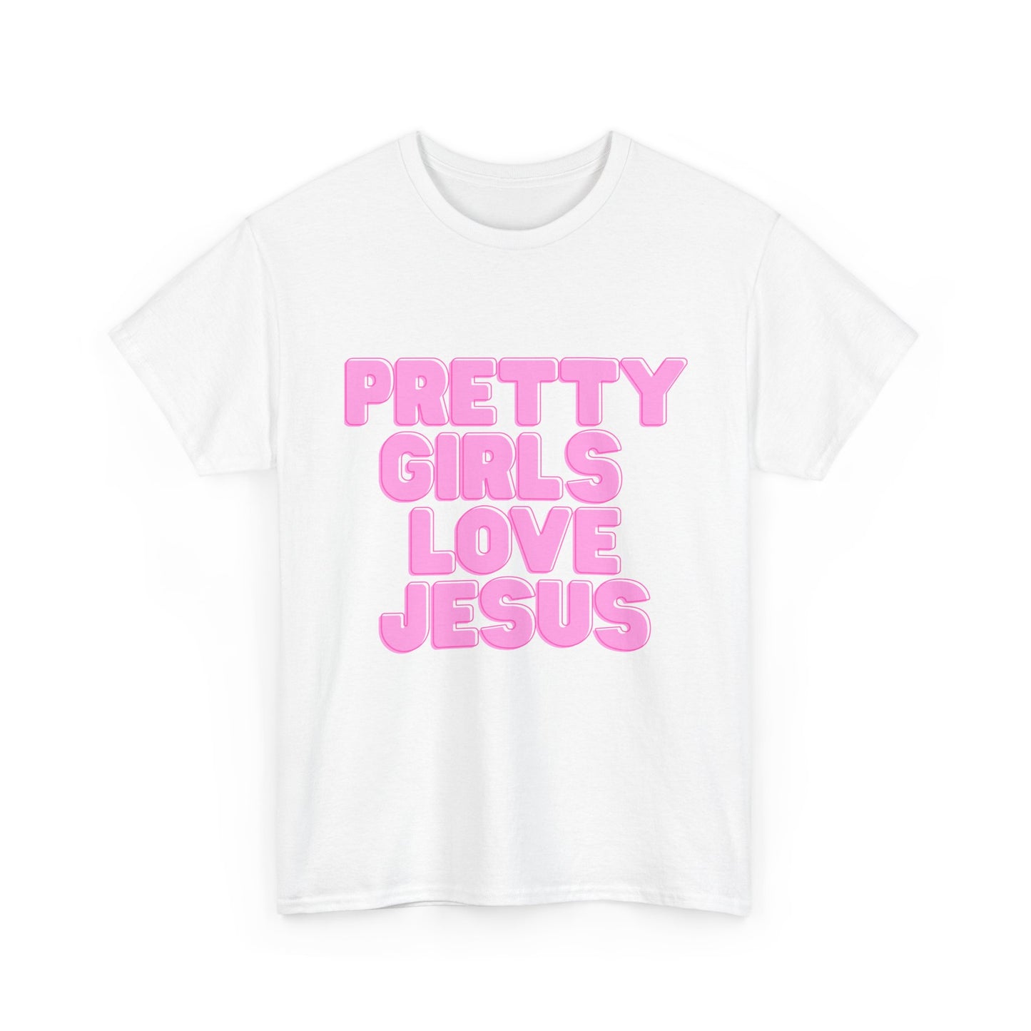 Pretty Girls Love Jesus Unisex Heavy Cotton Tee, Faith-based Apparel, Christian Gift,