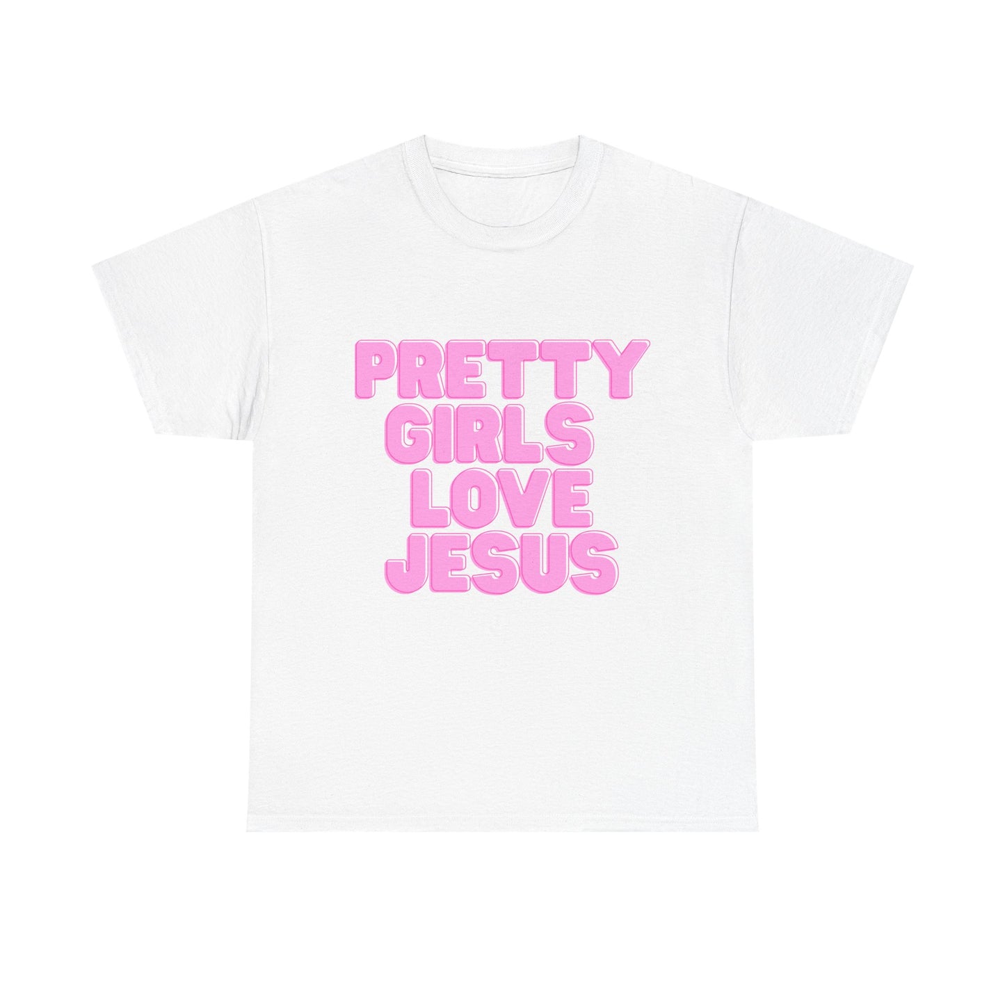 Pretty Girls Love Jesus Unisex Heavy Cotton Tee, Faith-based Apparel, Christian Gift,