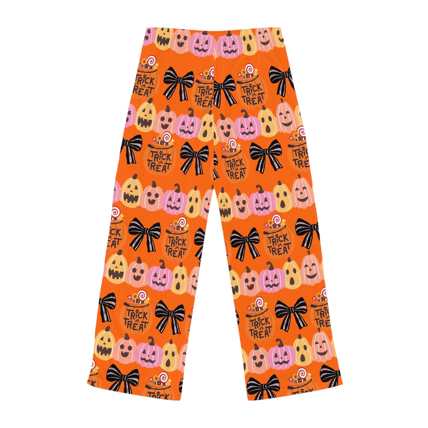 Halloween Women's Pajama Pants, Cozy PJs, Trick or Treat Sleepwear,