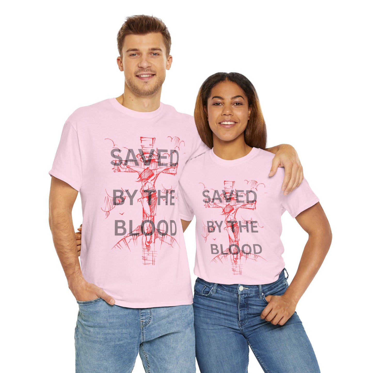Christian Graphic Tee, Saved By The Blood Shirt,