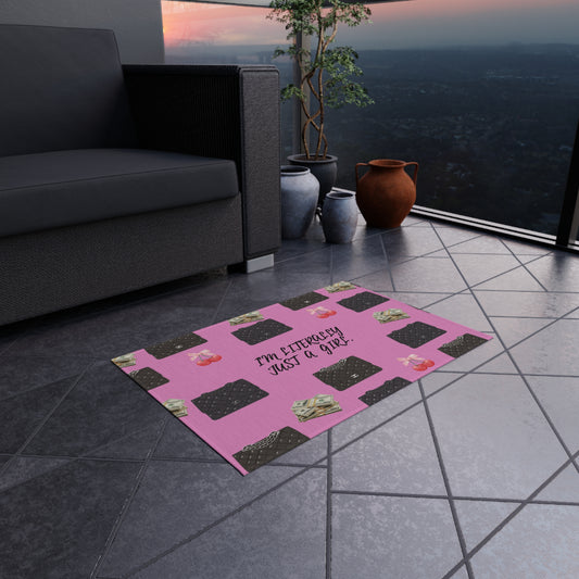 Chic Outdoor Rug - Fun, Perfect for Girls’ Day, Home Decor
