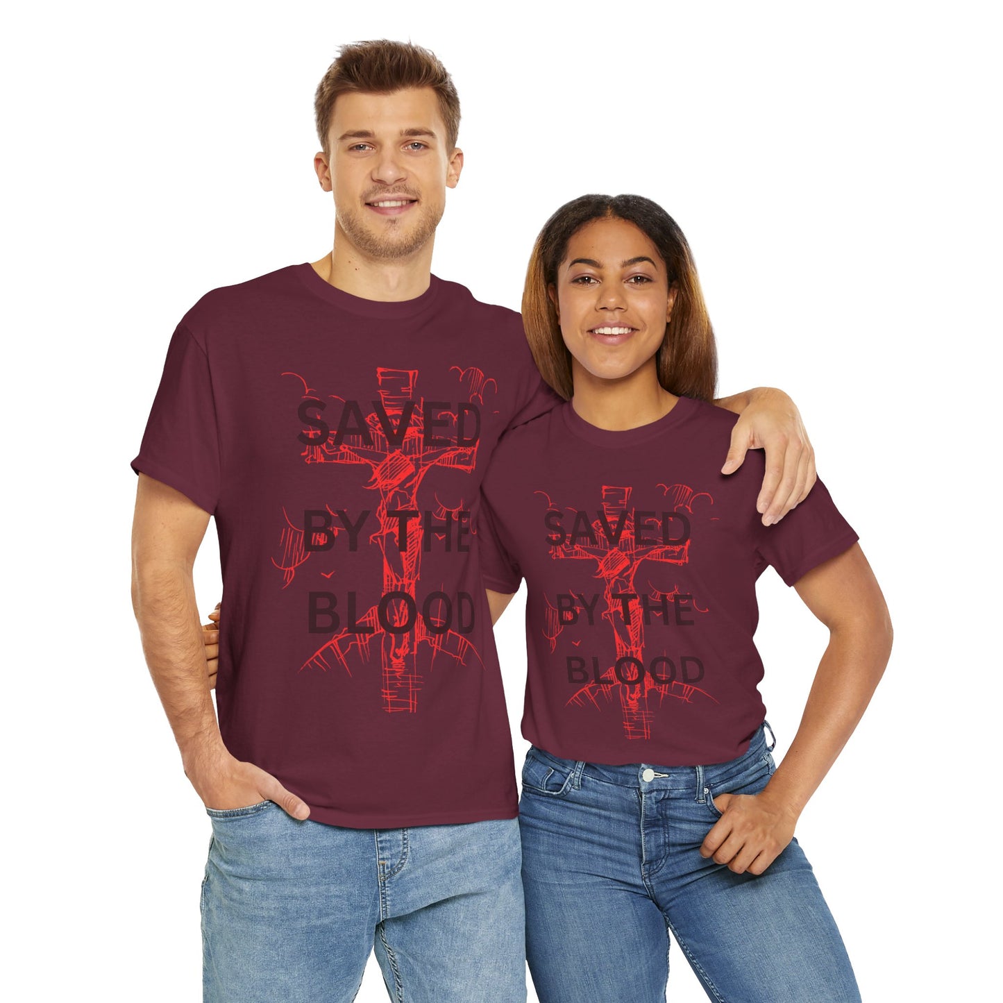 Christian Graphic Tee, Saved By The Blood Shirt,