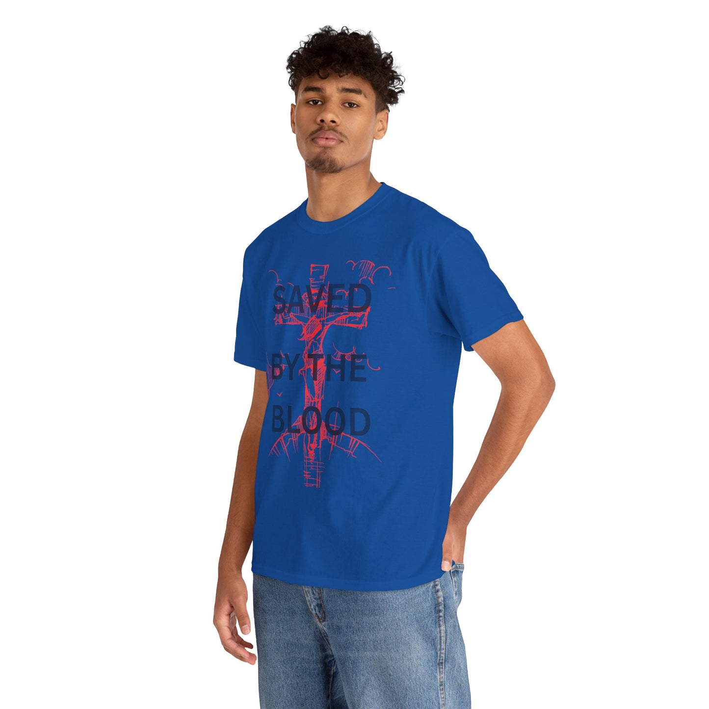 Christian Graphic Tee, Saved By The Blood Shirt,