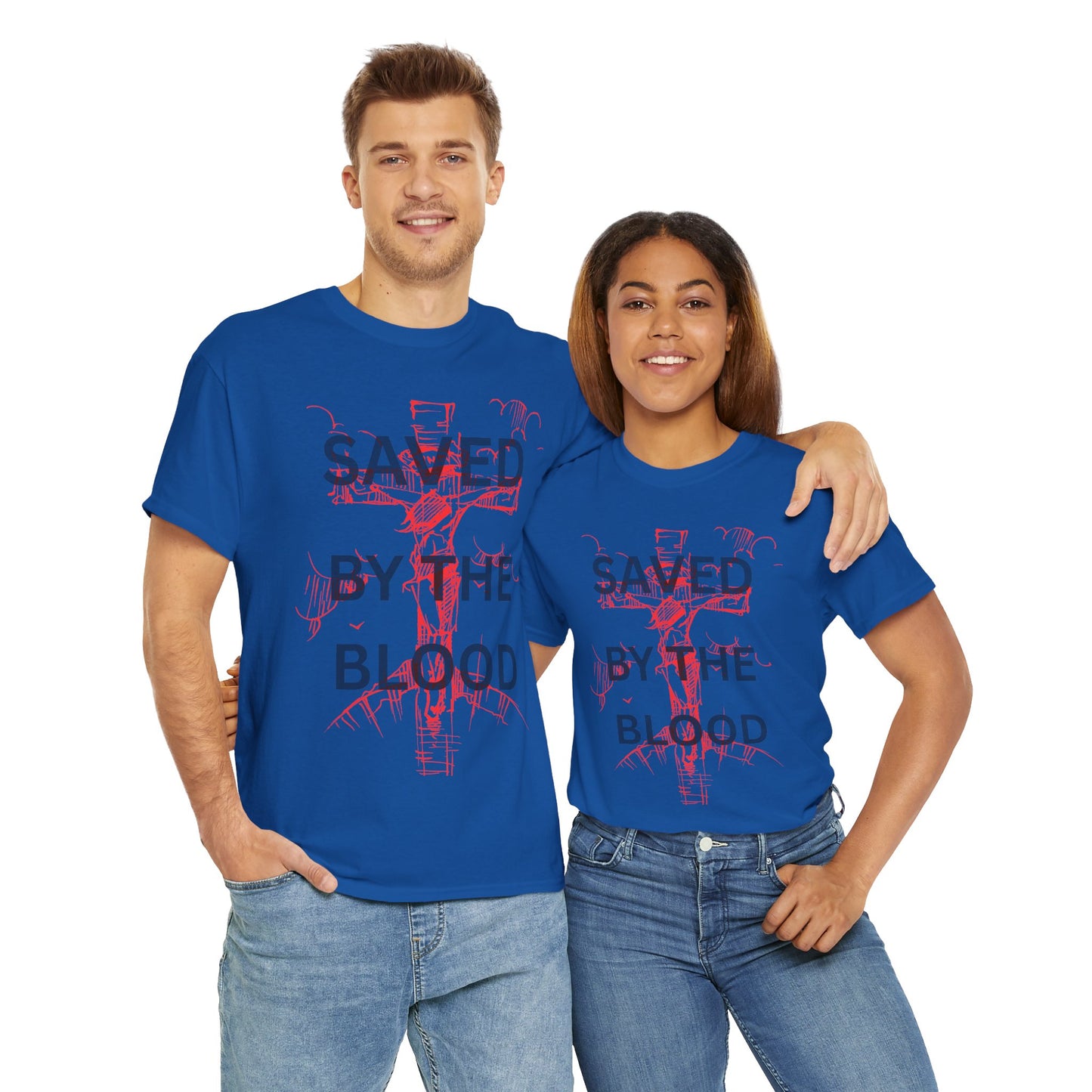 Christian Graphic Tee, Saved By The Blood Shirt,