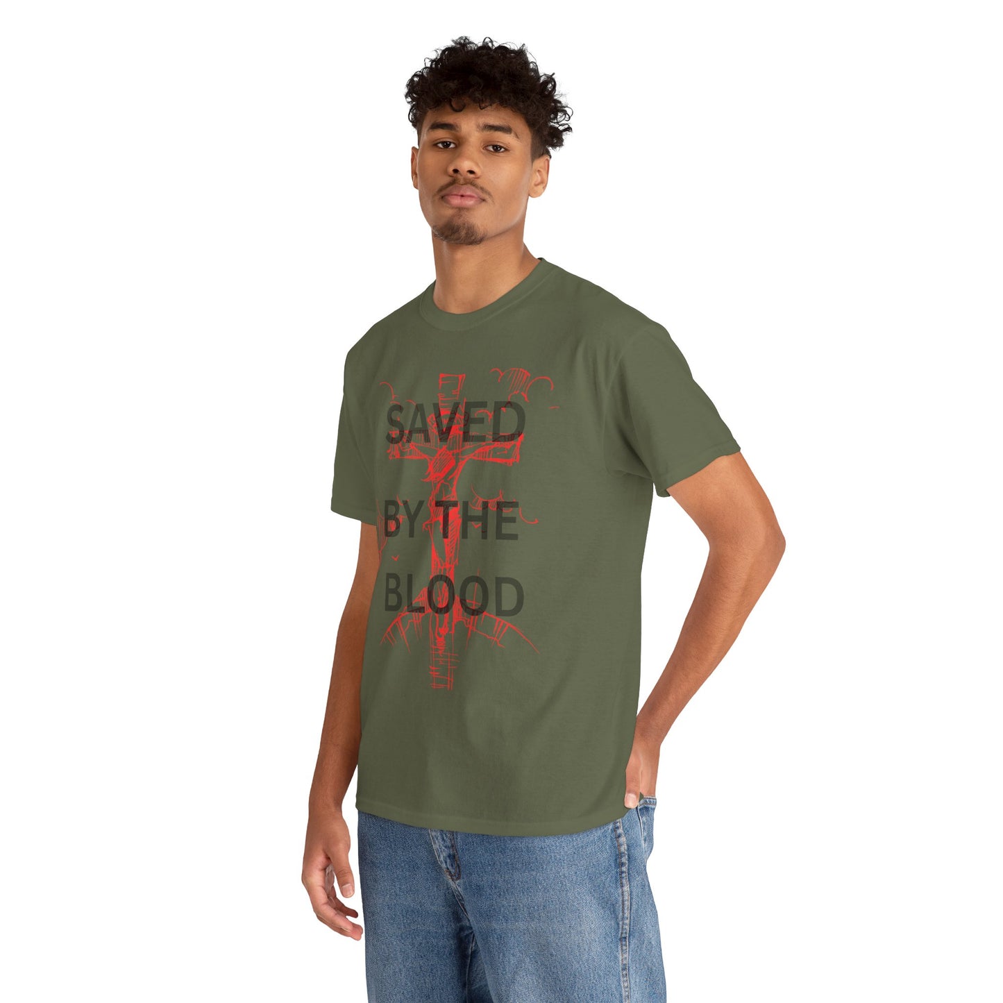 Christian Graphic Tee, Saved By The Blood Shirt,