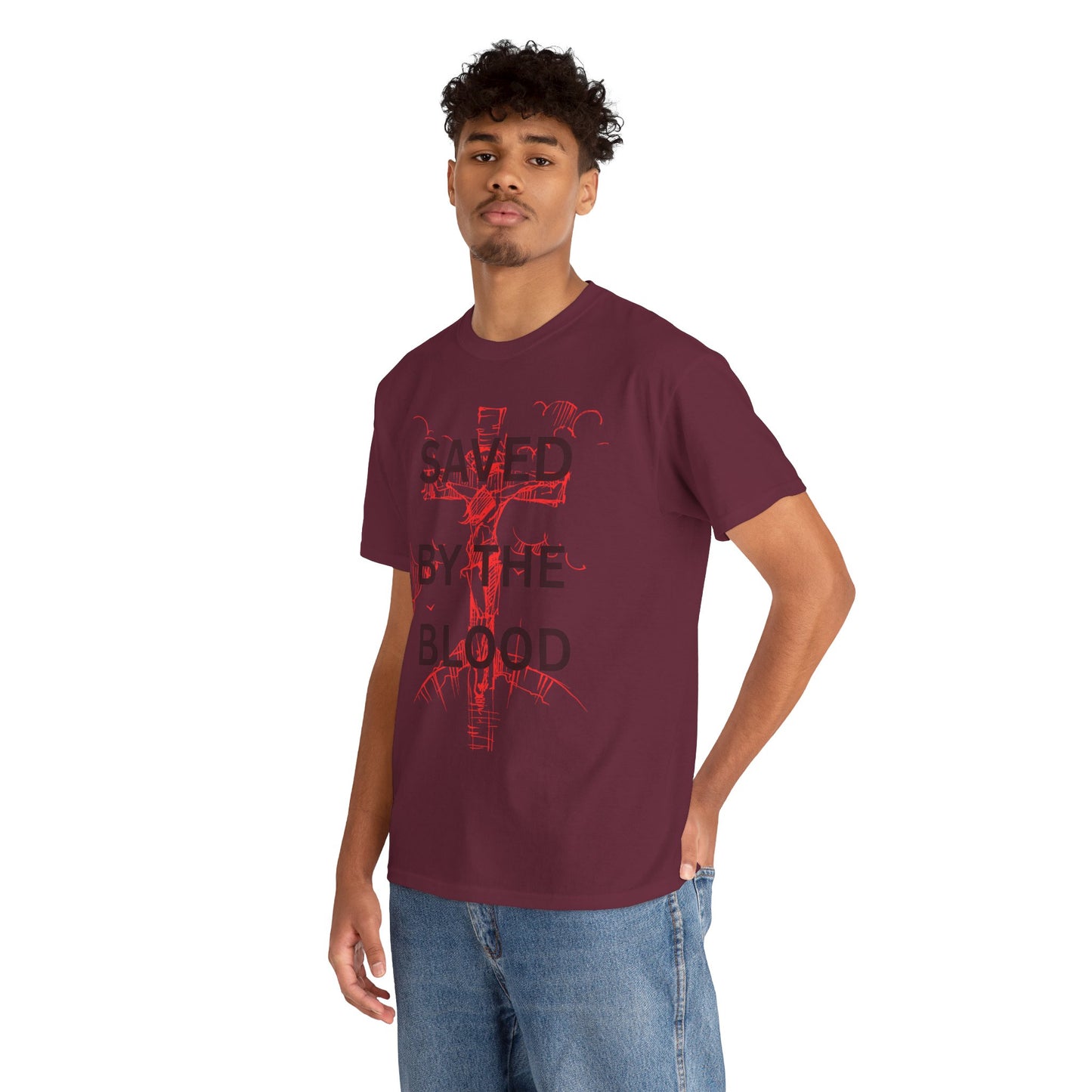 Christian Graphic Tee, Saved By The Blood Shirt,