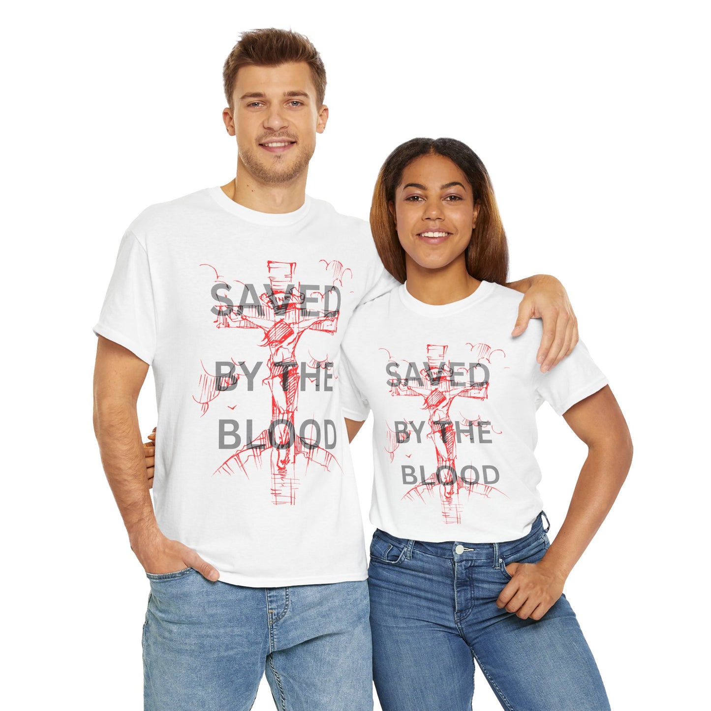 Christian Graphic Tee, Saved By The Blood Shirt,