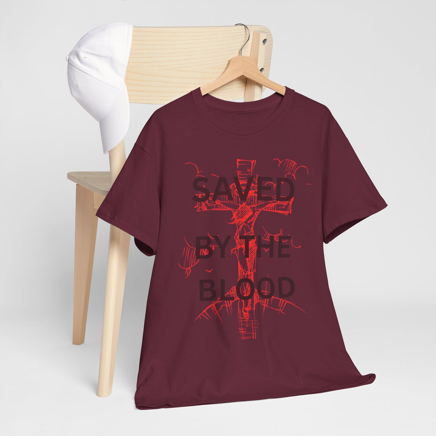 Christian Graphic Tee, Saved By The Blood Shirt,