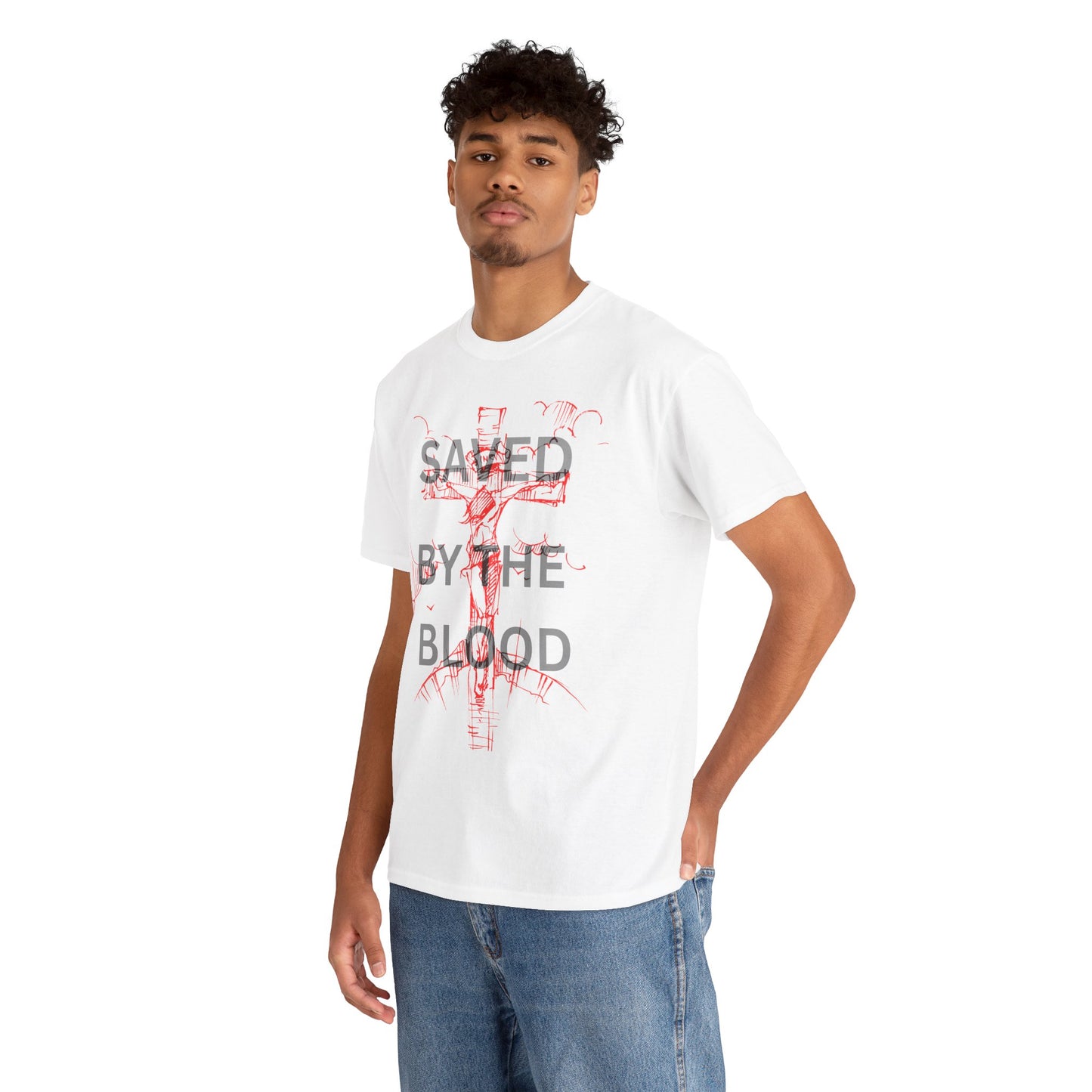 Christian Graphic Tee, Saved By The Blood Shirt,
