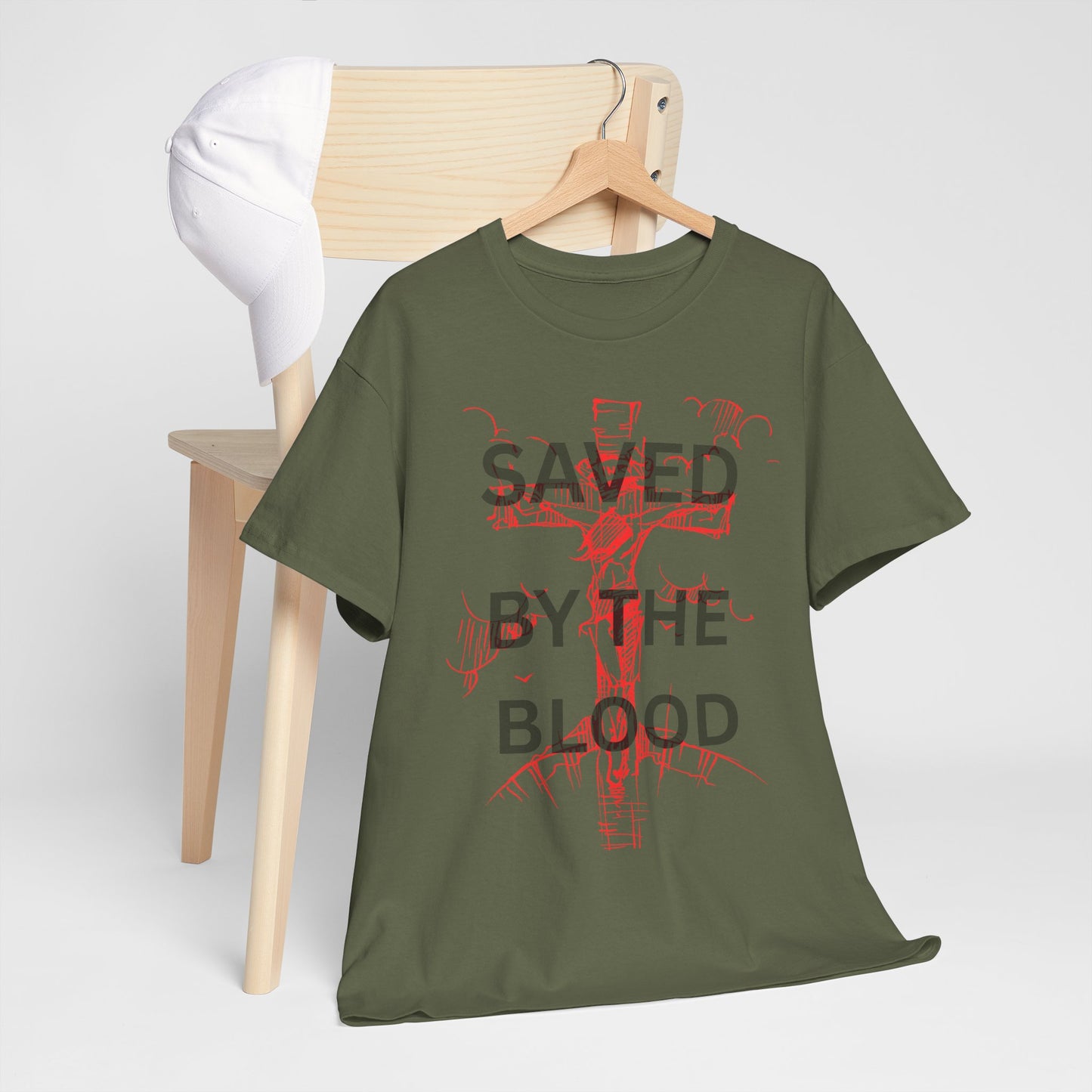 Christian Graphic Tee, Saved By The Blood Shirt,